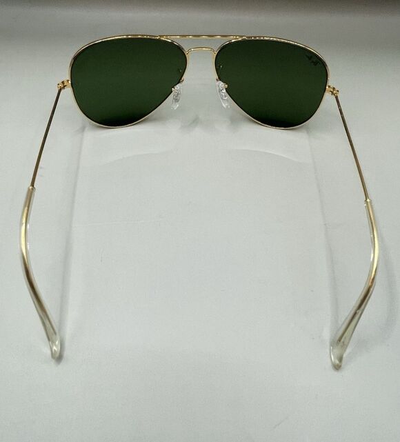 Ray Ban Aviator Pilot Sunglasses Metal Gold Frame Green Lens RB3026 62-14-138 UV main image 16